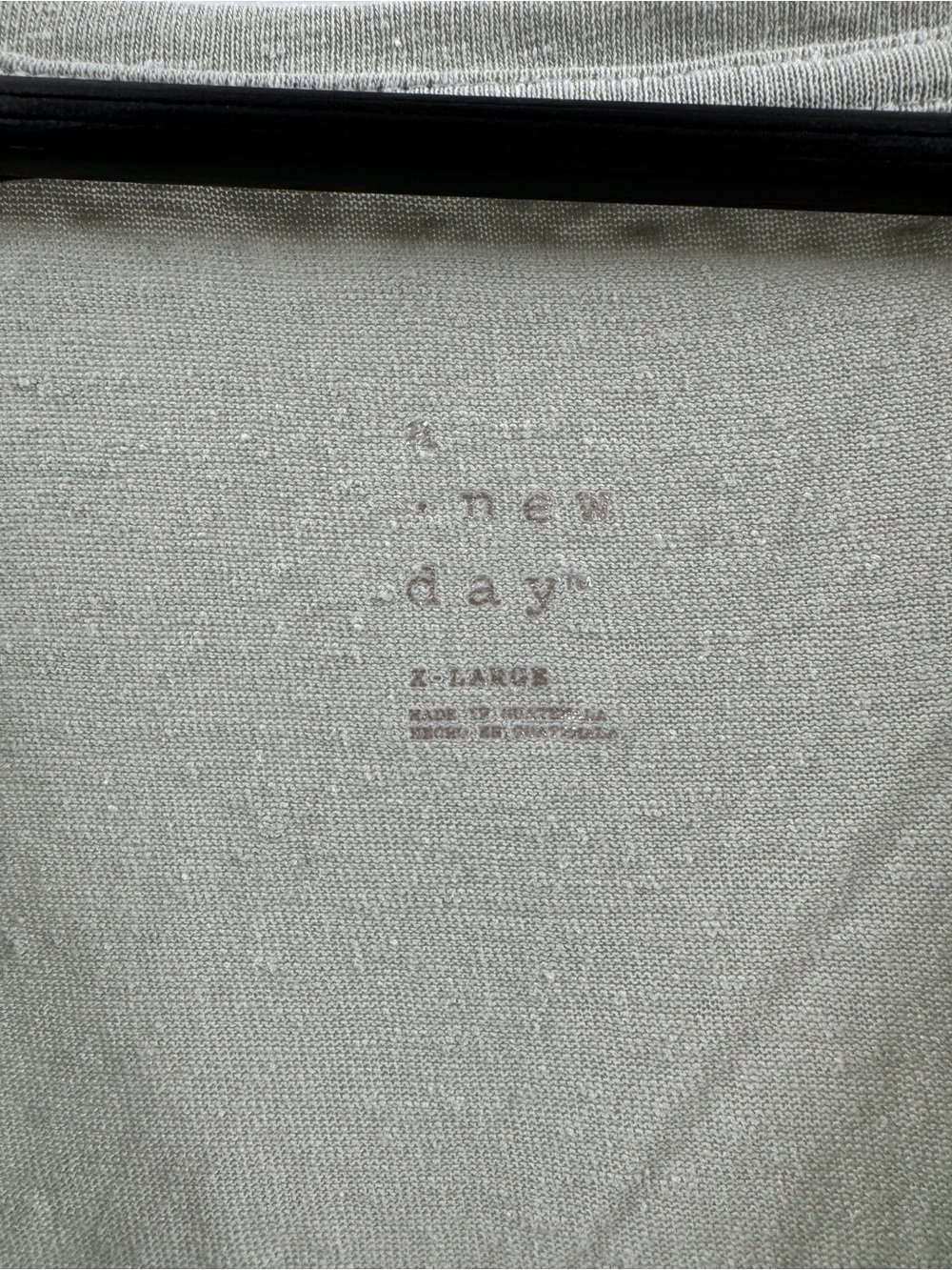 A New Day Seafoam Green Twist Knot Top Women's XL Linen Blend - Picture 4 of 8